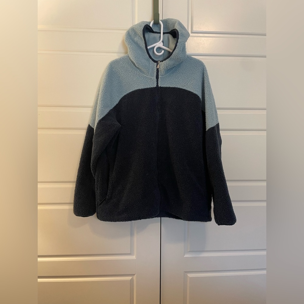 Mens Sherpa Fuzzy Fleece Teddy Full Zip Hoody Jacket XL extra large target brand